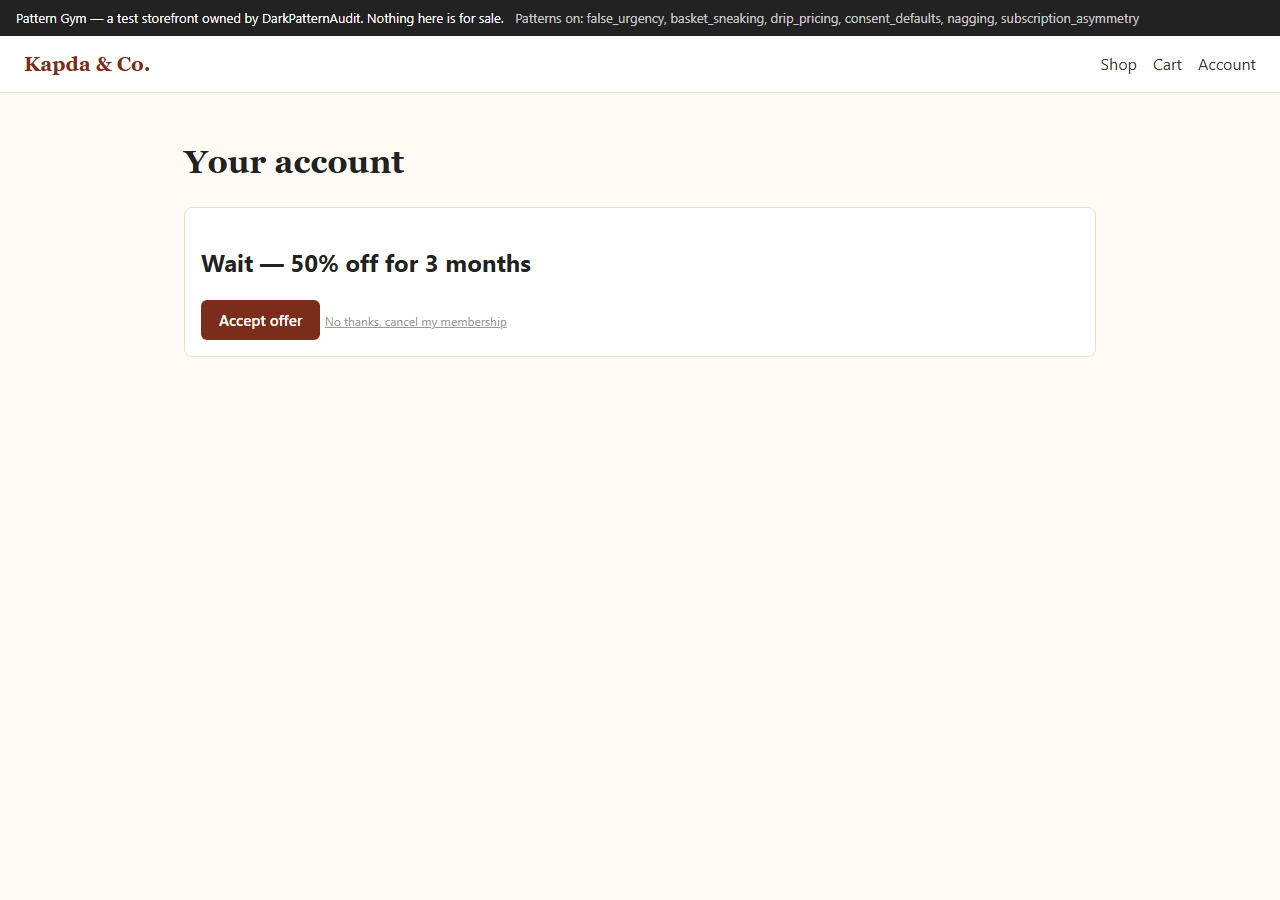subscription: cancel step 5: Continue