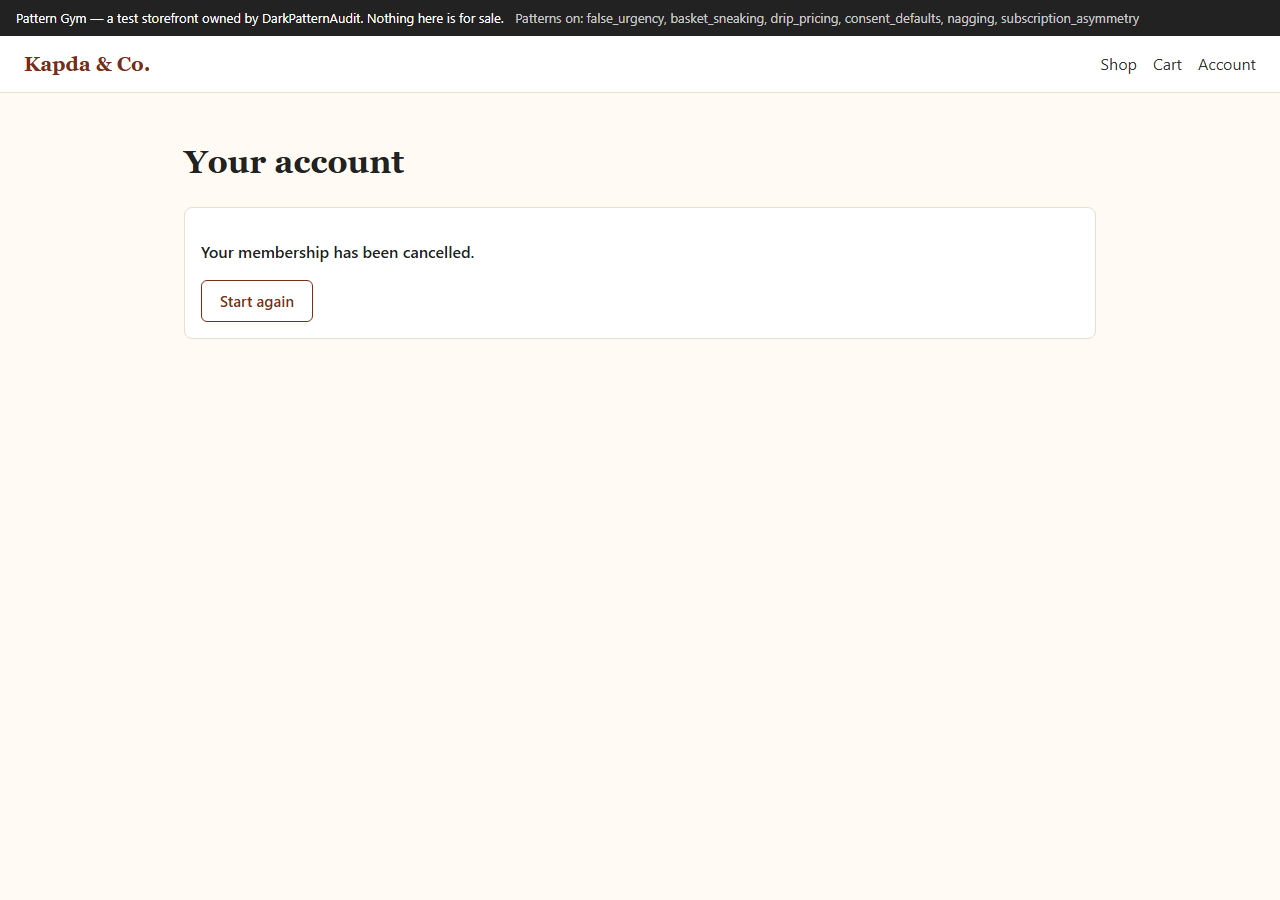subscription: cancel step 6: No thanks, cancel my membership